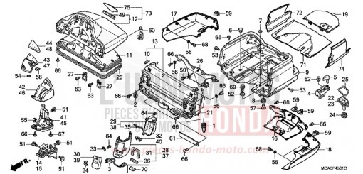 COFFRE (GL1800C/D/E/F/G/H) GL1800F de 2015